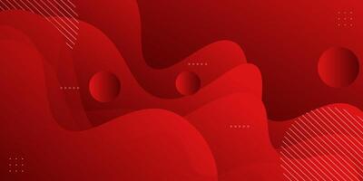 Dark red wavy background with gradient textured background design in 3D style. vector