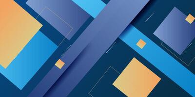 Modern abstract background colorful overlapping blue and yellow colors with stripes. Simple abstract rectangular box background for banner, flyer, design and business card. Eps10 vector