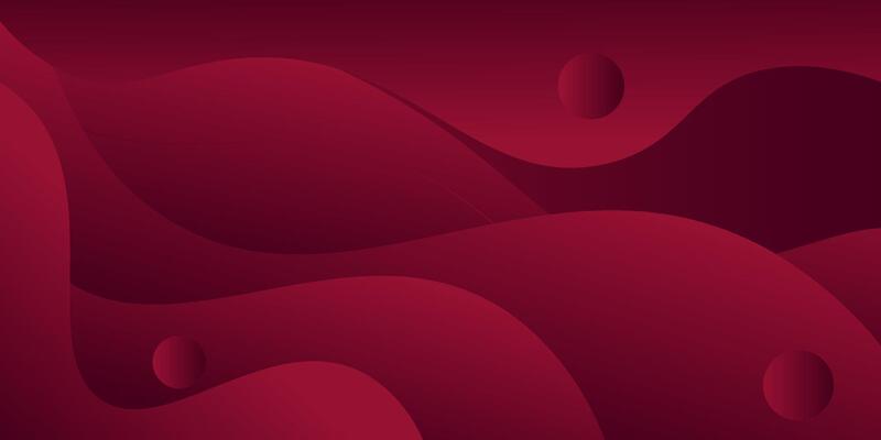Abstract 3D wave art background design with dark red color for design.
