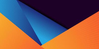 Abstract orange and blue square overlapping background for card graphic design. Orange background with shadow elements. Eps10 vector
