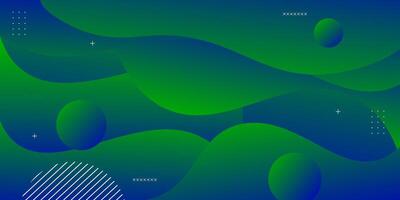 Green wave background with simple circle shapes and patterns. Simple green wave design. Modern geometric shape concept. eps10 vector