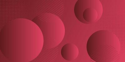 Dynamic colorful red gradient 3D abstract background with circle and line pattern. Red gradient colorful background. Eps10 vector