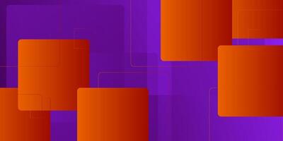 Abstract orange and purple background template overlapping with square paper cut pattern. Purple background with shadow design. Eps10 vector