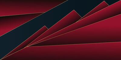 Simple abstract curved rectangle red background with overlapping shape shadows. Colorful red design with simple pattern on dark background. Simple and modern concept. Eps10 vector