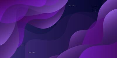 Abstract minimalist dark purple 3D background with wavy paper cut pattern. Simple design for promotion. Eps10 vector