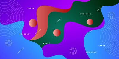 Green color background. Abstract paper cut. Abstract colorful waves. Blue purple and red wavy banner. Colorful geometric design. Wavy paper cut. Eps10 vector