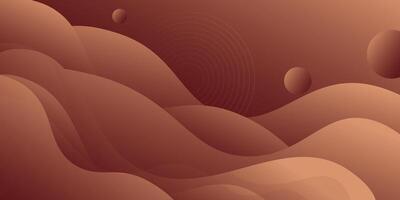 Modern dynamic brown textured background design in 3D style with dark color. eps10 vector