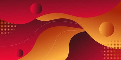 Abstract 3D wave art background design with red and orange color combination for background design. Eps10 vector
