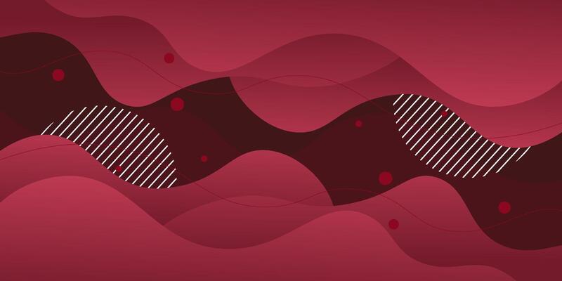 Abstract red wave geometric gradient background with 3d look and simple pattern. Cool and luxury design. eps10