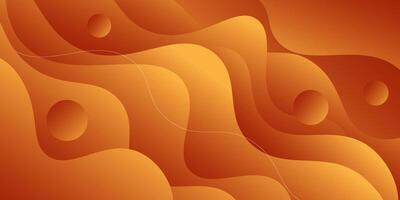 Modern orange geometric business banner design. Creative banner design with wave shape and lines as template. Simple horizontal banner. Eps10 vector