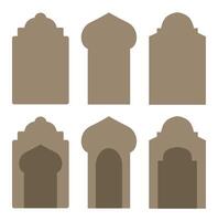 Collection of six unique architectural shapes, perfect for design projects or decorative purposes. vector