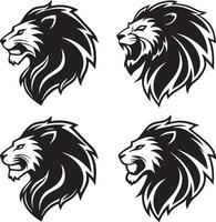 Four Silhouettes of a Grizzly Bear in Various Poses vector