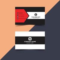 modern business card design with black and red color vector
