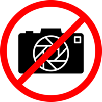 No use camera Sign for Privacy Zones and Restricted Areas. No camera area. No handphone area sign png