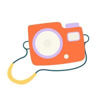 Hand drawn camera isolated on white background vector