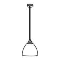 Ceiling Lamp Light office, home design outline drawing vector