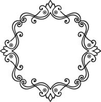 Ornate Floral Frame Design vector