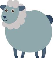 Drawing of a cartoon sheep vector