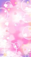 Abstract romantic background in pastel pink and purple hues. Features floating bubbles and heart-shaped lights, creating a dreamy and soft atmosphere. Perfect for Valentine s Day, love themes, social media stories, and greeting cards. vector