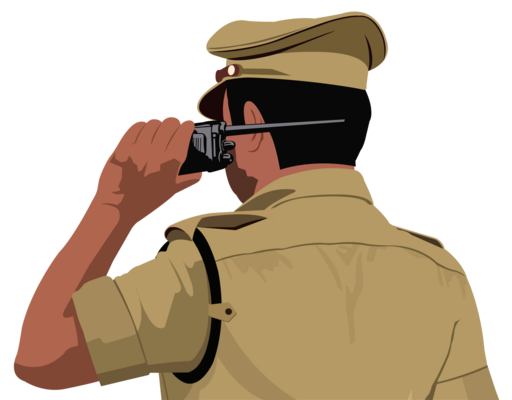Indian Police Officer Back View 56433894 PNG