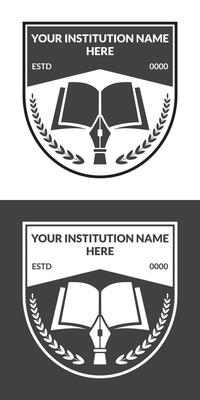 Academic logo design template for institution