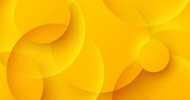 3D orange geometric abstract background overlap layer on bright space with circles effect decoration. Modern graphic design element cutout style concept for web banner, flyer, card, or brochure cover vector