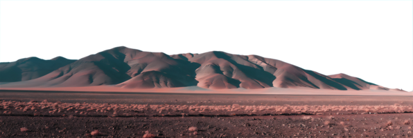 A mountain range in the desert with a pink sky png