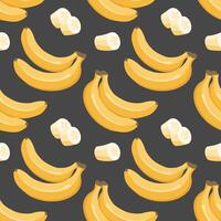 Seamless pattern with bananas. Tropical fruits illustration. Background, print vector