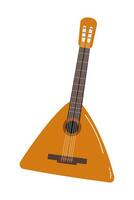 Traditional balalaika displayed in a simple, colorful design vector