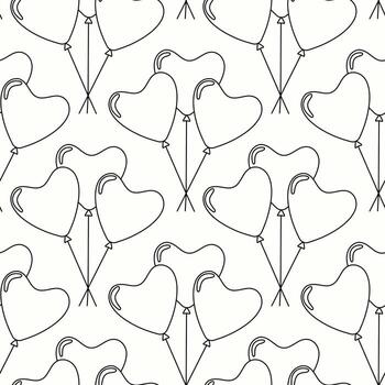 en forma de corazon globos crear un alegre y juguetón antecedentes modelo para festivo eventos vector