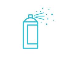 Graffiti Spray Icon. Isolated on white. Blue icon set. vector