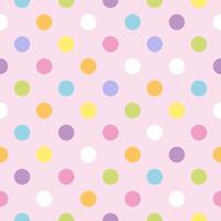 Polka Dot pattern, Colorful seamless texture. vector