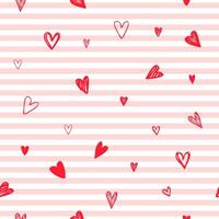 Valentine Hearts, seamless pattern, decorative texture vector