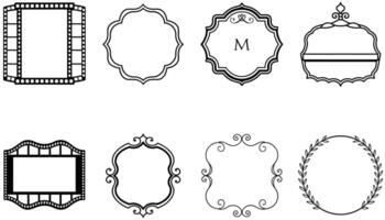Vintage Frames Isolated on Decorative Frame White Background vector