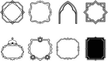 Collection of Elegant Vintage Frames on White Background vector