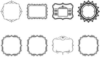 Classic Decorative Frames and Borders on White Background vector