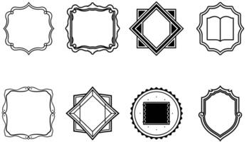 Victorian Vintage Frames Isolated on White Background vector