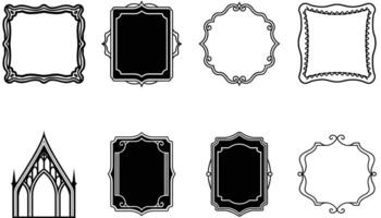 Retro Decorative Frames Collection on White Background vector