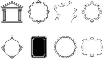 Victorian and Baroque Frames Isolated on White Background vector