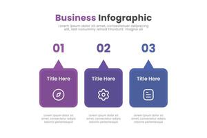 Business infographic template design. Timeline concept with 3 steps. Can be used for presentations, workflow layout, diagram, banner, web design, Illustration. vector