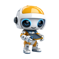 Robotic engineer showcasing tiny ai-powered robot tech lab product photography indoor close-up view innovation unveiled png
