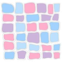 Abstract Square line background for sticker or callout vector