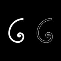 Golden ratio section Sacred geometry symbol ration proportions set icon white color solid fill outline contour line vector