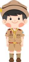 Boy Scout in uniform standing in formation kid png