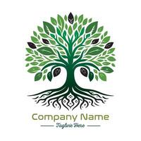 green tree roots icon on white background. vector