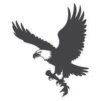 A striking eagle silhouette in flight, capturing the spirit of the United States with its powerful and timeless presence. vector