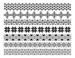 Geometrical abstract borders set art on white background vector