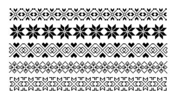 Geometrical abstract borders set art vector