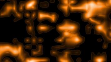 Abstract pattern of orange shapes on a black background. video