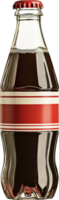 A glass bottle with a red stripe on the side png